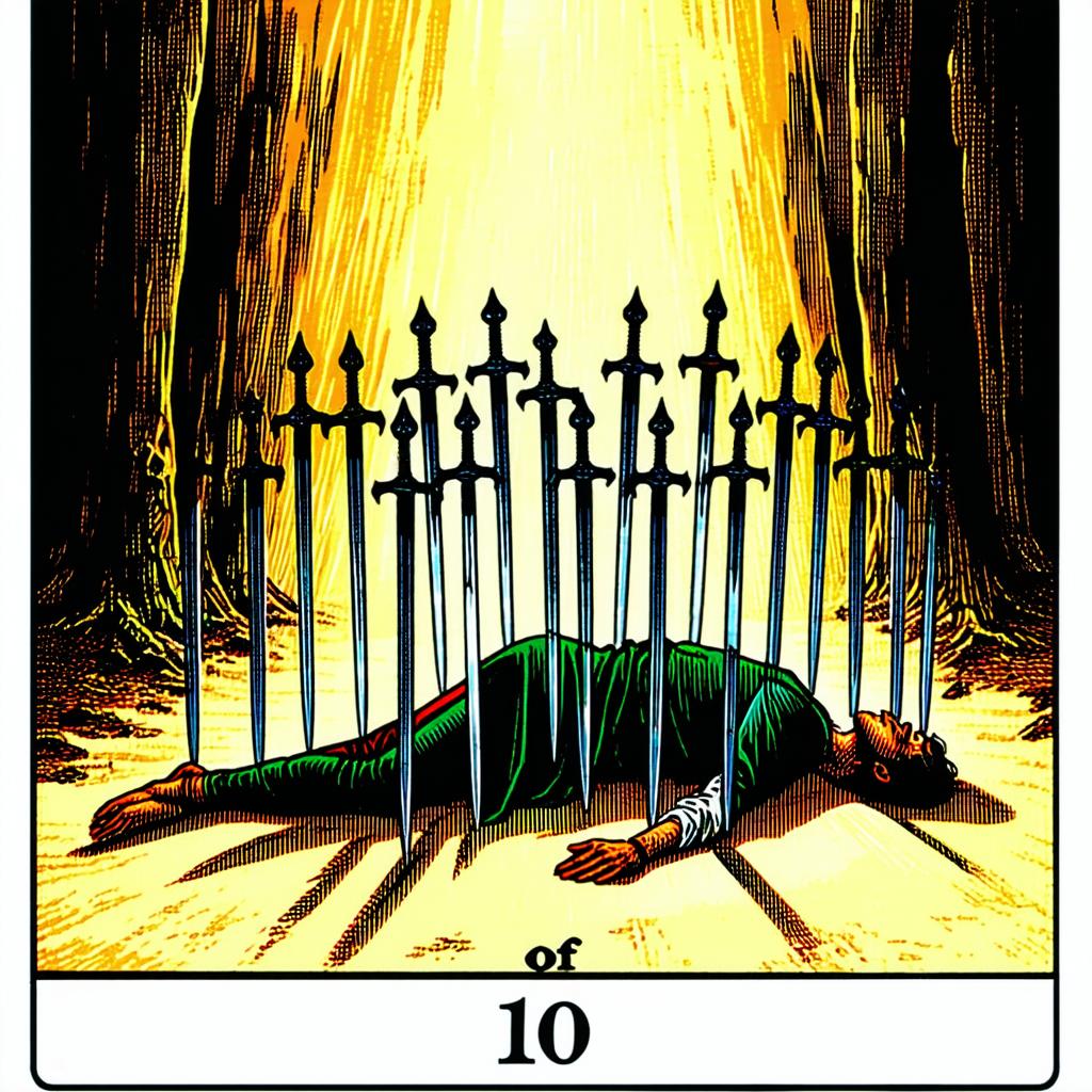 10 Mieczy Tarot: Symbol Zakończenia i Początek Nowych Możliwości