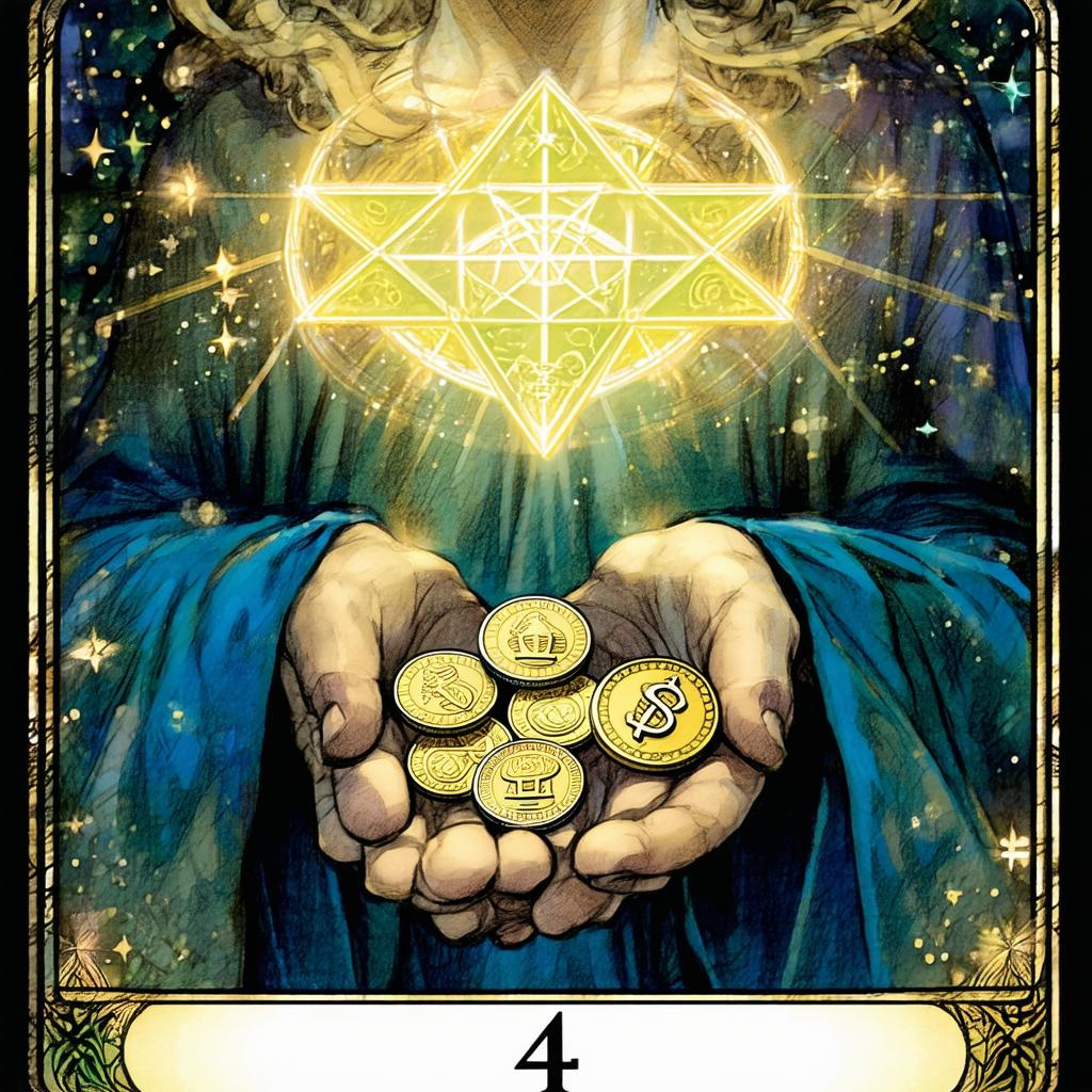 4 Denary Tarot: Zrozumienie Karty Stabilności i Bezpieczeństwa