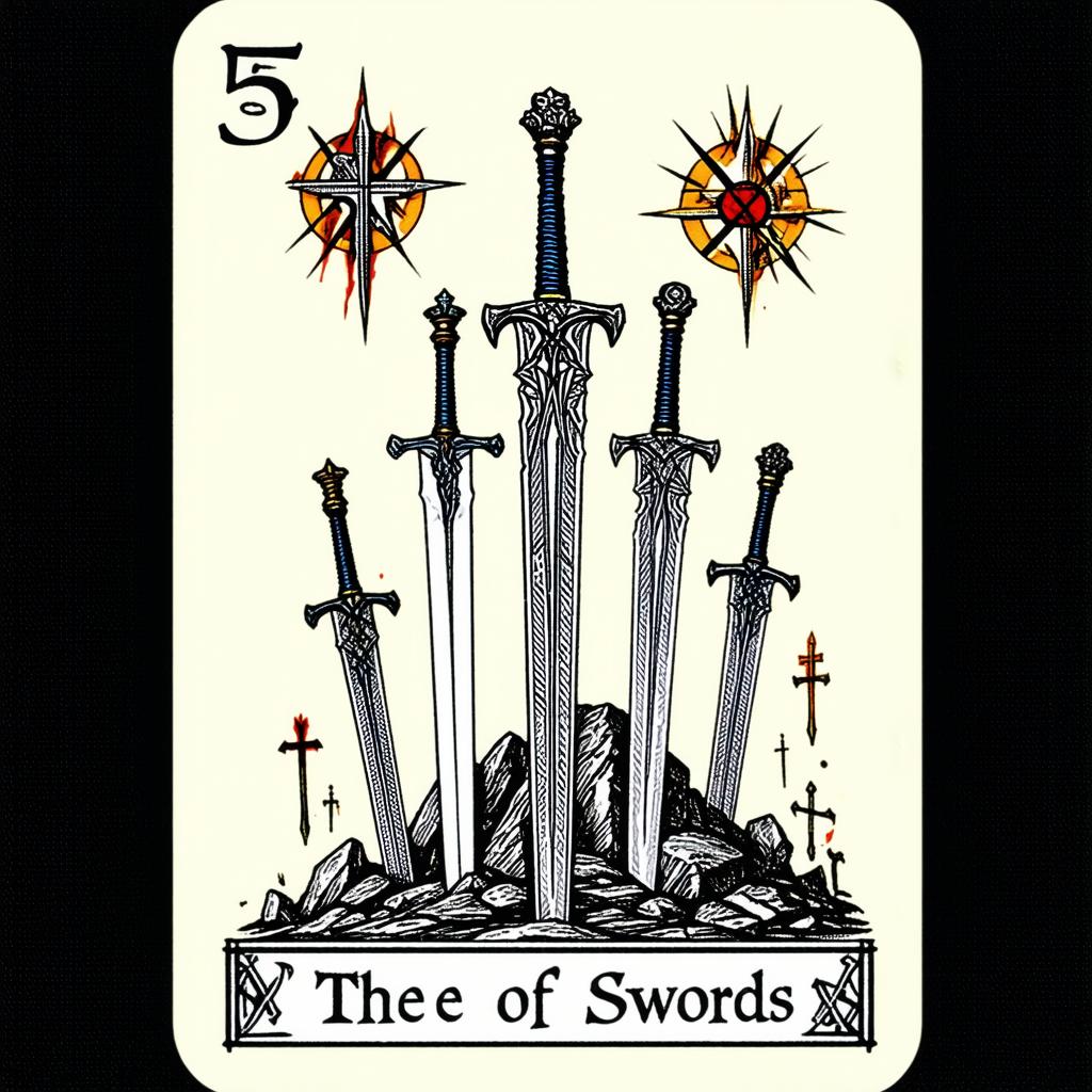 5 Mieczy Tarot: Konflikty, Zwycięstwa i Ich Emocjonalne Koszty